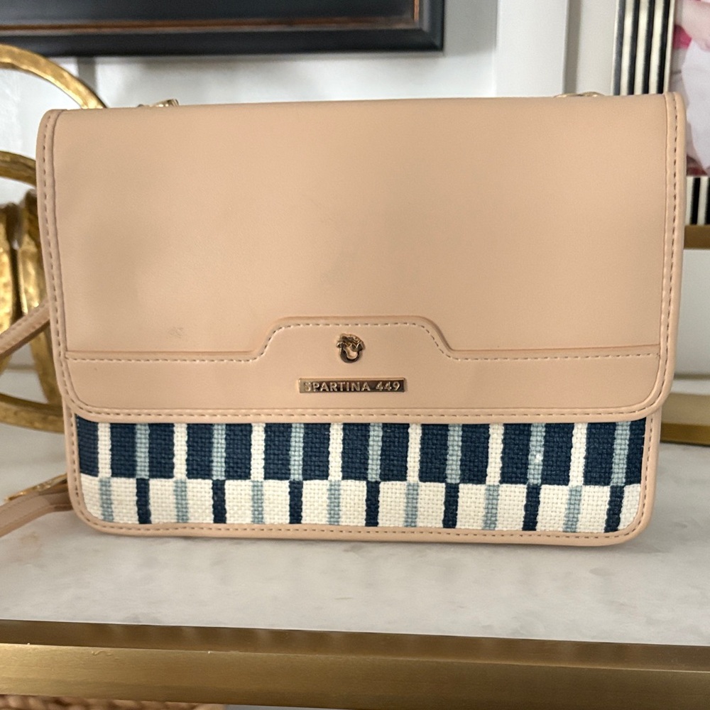 Spartina 449 Navy and Cream Crossbody Wallet Purse - Picture 6 of 7